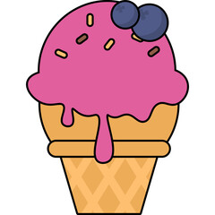 Ice Cream Cone Illustration