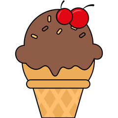 Ice Cream Cone Illustration