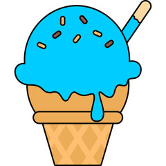 Ice Cream Cone Illustration