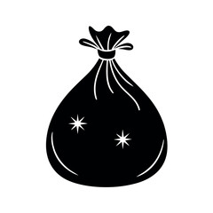 christmas santa sack bag vector