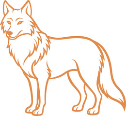 vector illustration of a fox