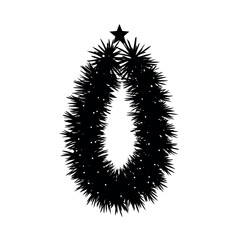 christmas tinsel decoration