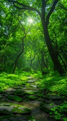 Obraz premium forest in the morning