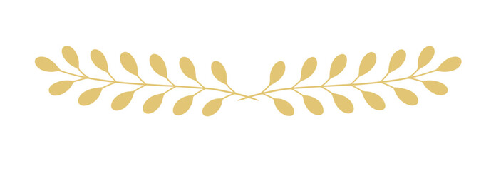 Golden border with leafy branches