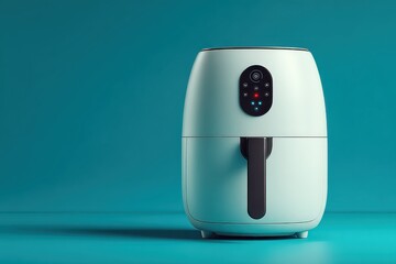 Modern Air Fryer Isolated on Vibrant Background for Clean and Stylish Kitchen Concepts