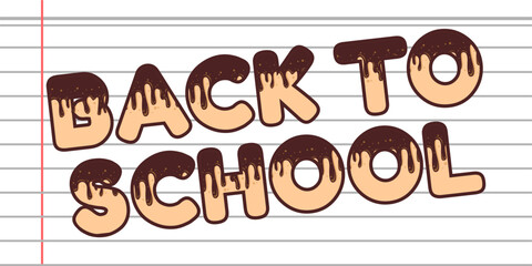 Back to School typography, Vector School Background, colorful banner template.