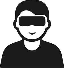 Minimal metaverse avatar silhouette design representing virtual reality experience