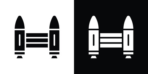 Jetpack icon in flat black solid vector set