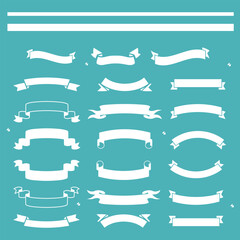Ribbon banner set. Simple ribbons. Vector