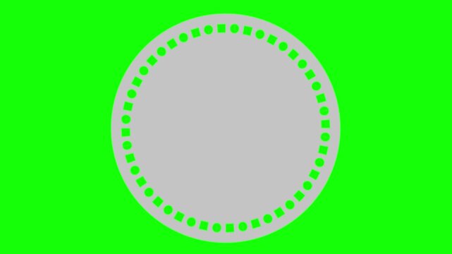 Abstract Circular Design with Gray Pattern on a Vibrant Green Screen Chroma Key Pro Video	
