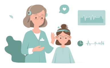 Caring Doctor with Child in Medical Environment Illustrating Health Concepts