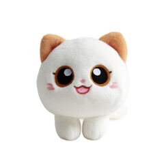 Adorable Plush Cat Toy with Big Eyes and Cute Facial Expression for Kids and Collectors, Soft and Cuddly Cat Animal Plushie for Gift and Decoration