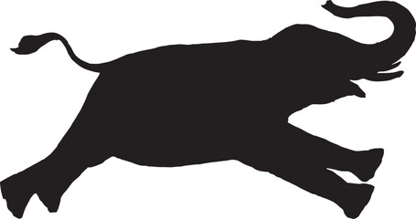 vector illustration of a silhouette of elephant © Tahmina