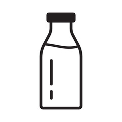 Bottle line icon. Milk bottle icon. Milk jar icon.