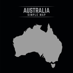 Vector Outline of Australia for Graphic Projects