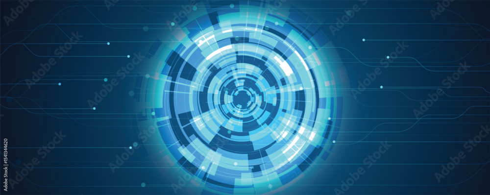Aufkleber Modern abstract template design technology and science background with light effect
