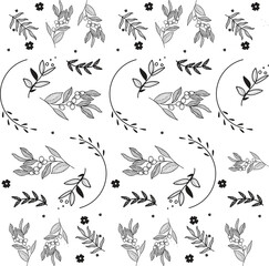 Flowers and Leaves Design Elements