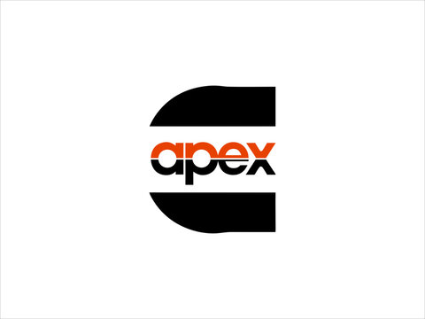 Apex Logo Design Black and Orange Color Scheme V E C T O R Graphic Design Modern Minimalist Branding Identity Corporate Style