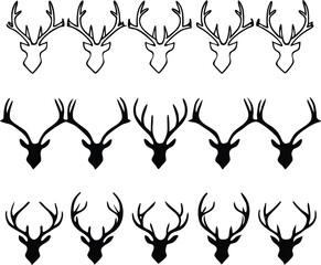 Seamless Antler Patterns Design for Various Applications collection