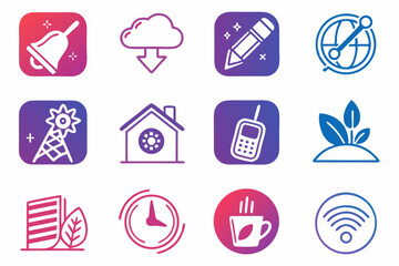 set of icons for web