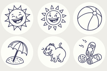 set of vector icons for easter