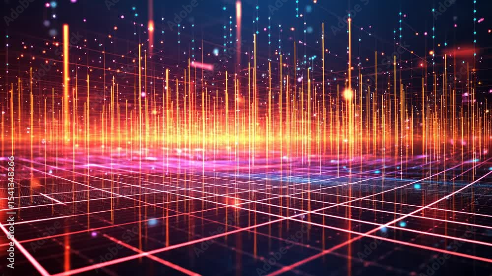 Aufkleber abstract digital network design