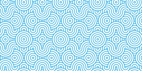 Minimal vector Overlapping Pattern geometric diamond geometric waves spiral abstract circle wave line. Blue seamless tile stripe geometric create retro line pattern background.