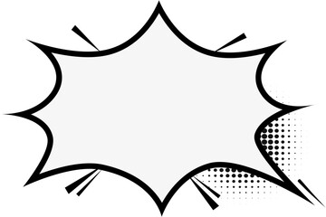 Hand Drawn Comic Speech Bubble with Pop Art Style and Explosion Effect. Comic Book Explosion	
