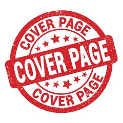 COVER PAGE text written on red round stamp sign.