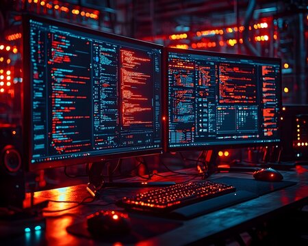 Cybersecurity Monitoring Dashboard with Hacked Network Connections