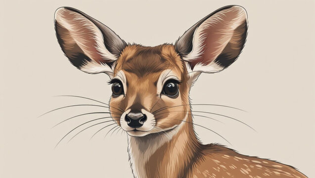 close up of a young impala