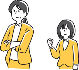 凛々しい先輩に憧れる女性