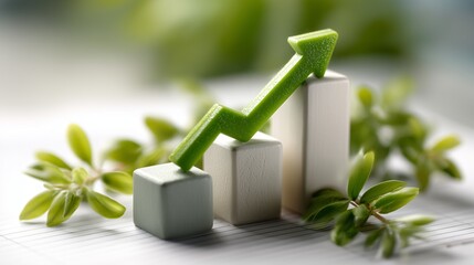 Business growth analytics office graph visualization professional environment close-up financial improvement