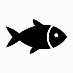 Obraz premium Fish or seafood flat icon for food apps and websites