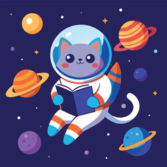cat on the moon
