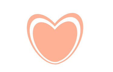 pink heart on a white background,