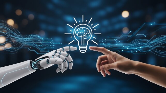 Human and robot collaboration for innovation