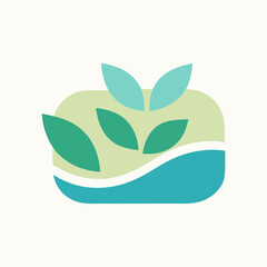 Green leaf logo design nature handmade eco friendly