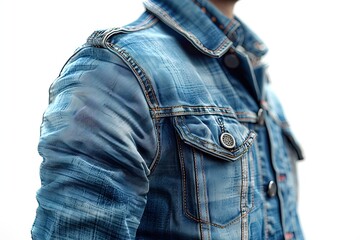 A blue jacket isloated on white background