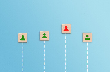 Success in teamwork. Business competition concept
