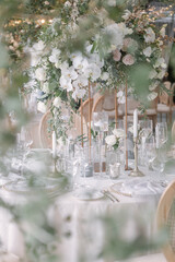Concept of a tropical destination wedding. in front of the ocean