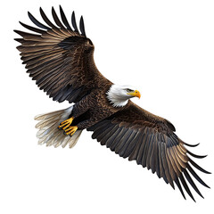 Obraz premium Majestic Bald Eagle in Flight A Stunning Illustration