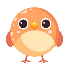 Obraz premium Adorable Cartoon Bird Illustration Cute Orange Chick Design