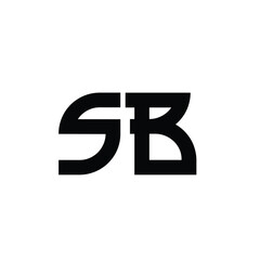 SB monogram logo design letter text name symbol monochrome logotype alphabet character simple logo