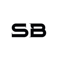SB monogram logo design letter text name symbol monochrome logotype alphabet character simple logo