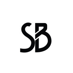 SB monogram logo design letter text name symbol monochrome logotype alphabet character simple logo