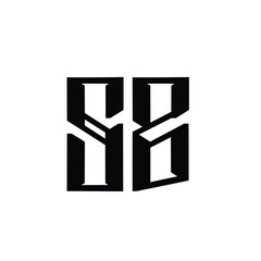 SB monogram logo design letter text name symbol monochrome logotype alphabet character simple logo