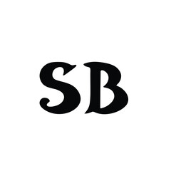 SB monogram logo design letter text name symbol monochrome logotype alphabet character simple logo