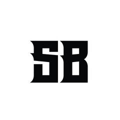 SB monogram logo design letter text name symbol monochrome logotype alphabet character simple logo