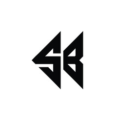 SB monogram logo design letter text name symbol monochrome logotype alphabet character simple logo